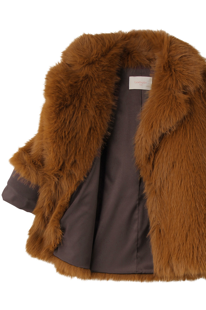 Lemonplet(レモンプレット)｜FAUX FUR KAREN JACKET/ブラウン の通販