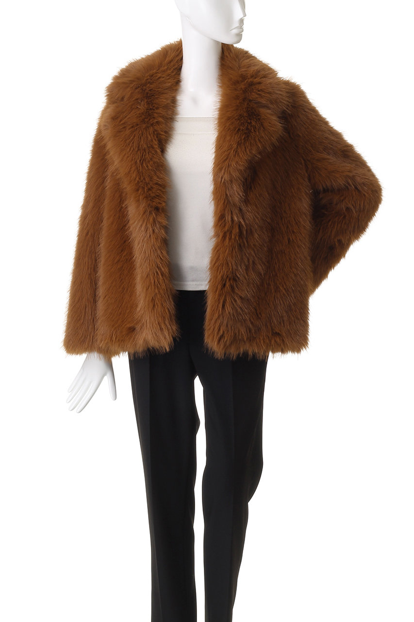 Lemonplet(レモンプレット)｜FAUX FUR KAREN JACKET/ブラウン の通販