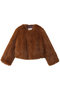 FAUX FUR HORA SHORT JACKET レモンプレット/Lemonplet ブラウン