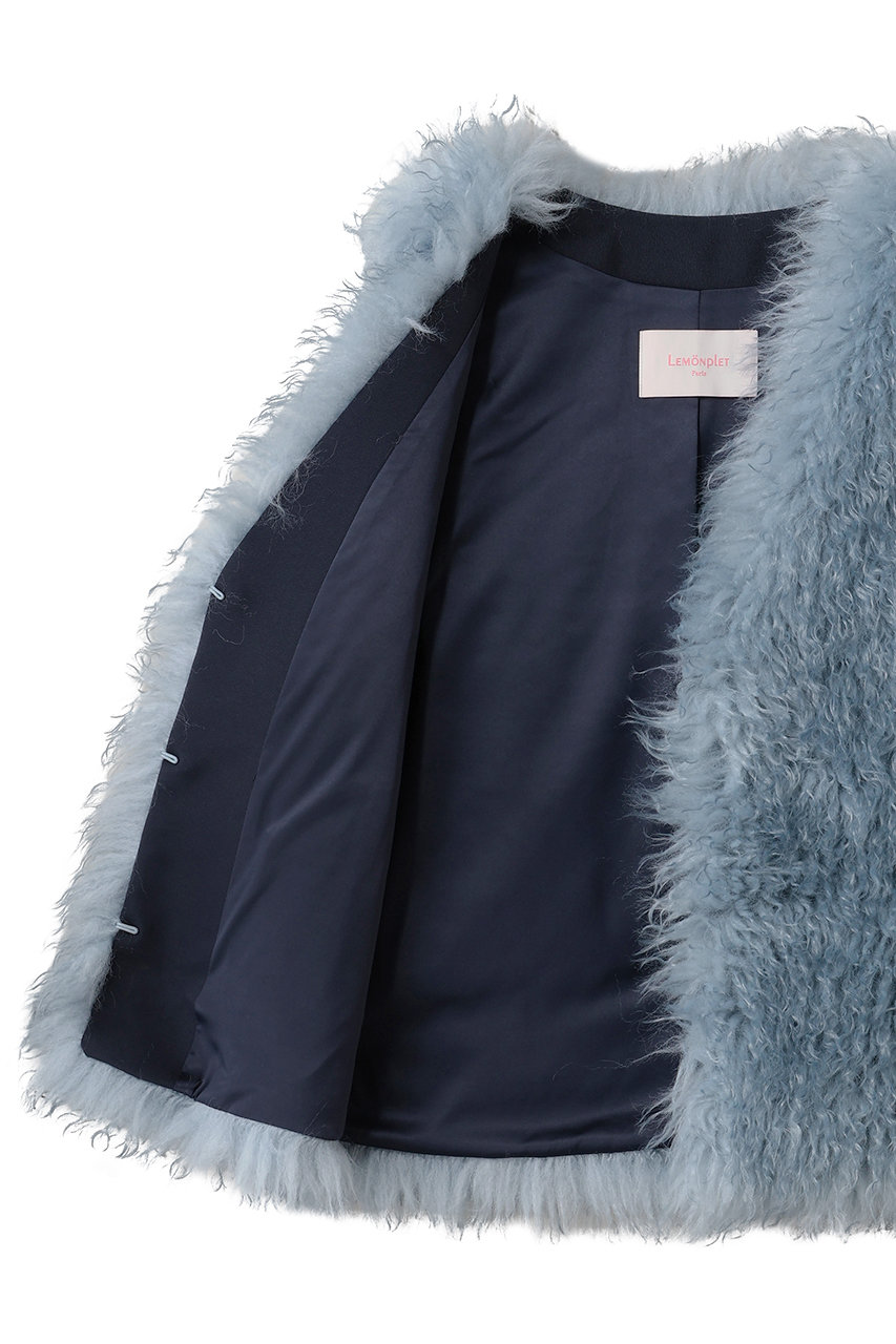Lemonplet(レモンプレット)|FAUX FUR MORI MG V-NECK VEST Lemonplet(レモンプレット)|FAUX FUR MORI MG V-NECK VEST