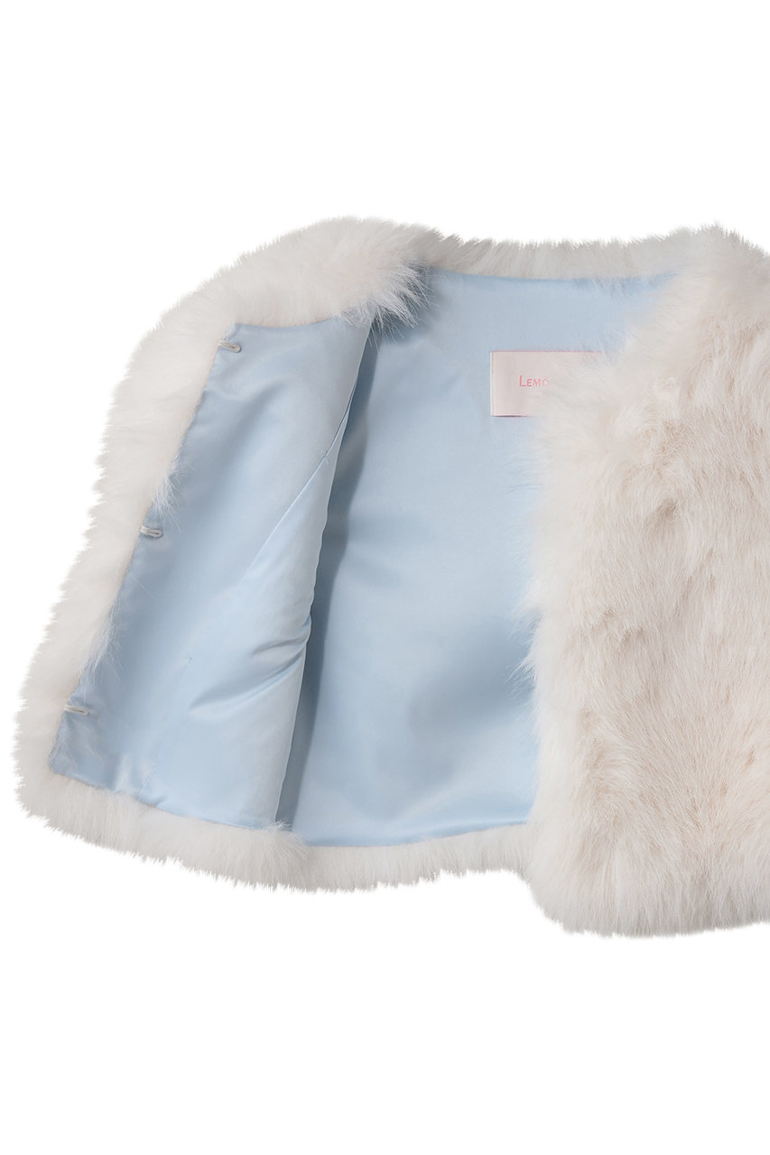 Lemonplet(レモンプレット)｜FAUX FUR ASPEN CROP JACKET/SNOW WHITE