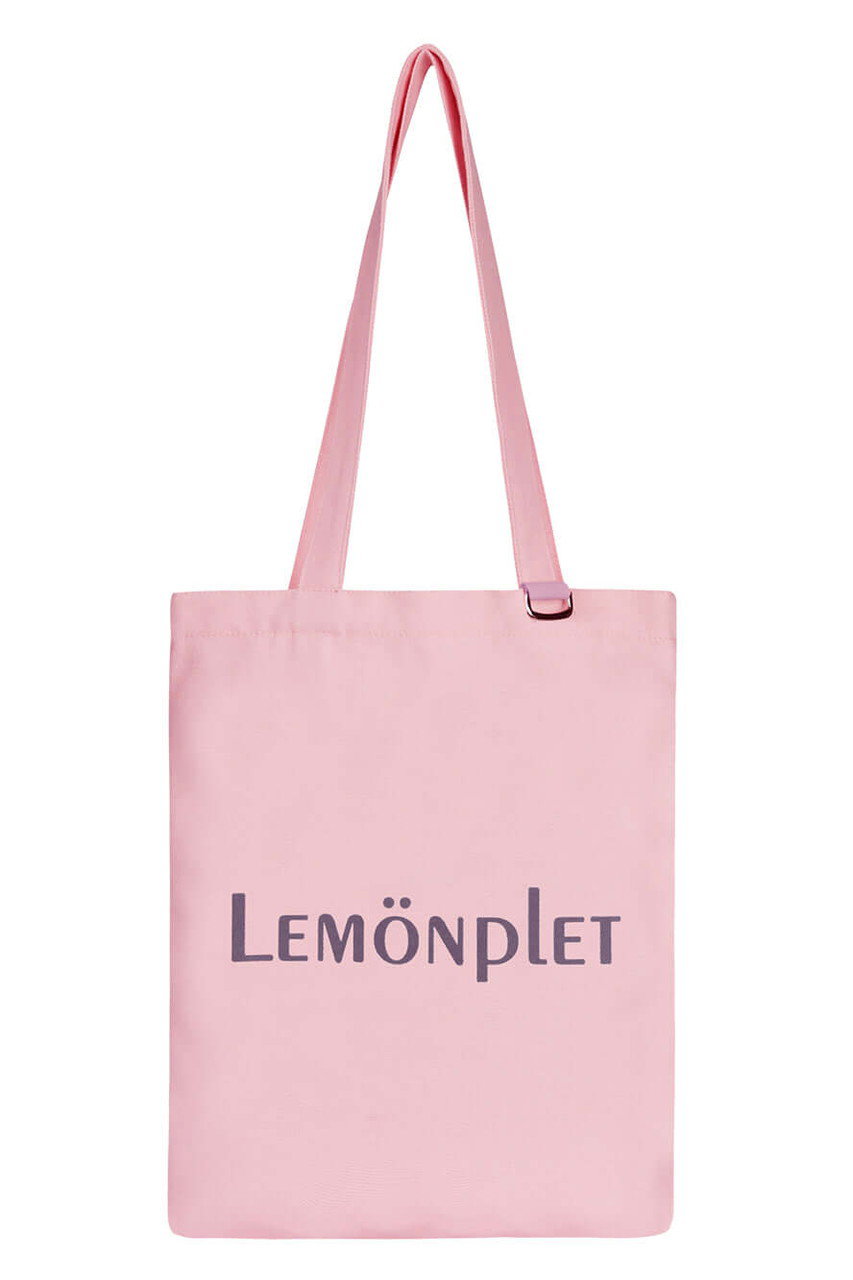 レモンプレット/LemonpletのLUMIE LOGO CANVAS BAG(クレドールピンク＆グレー/LAC016KRACC)