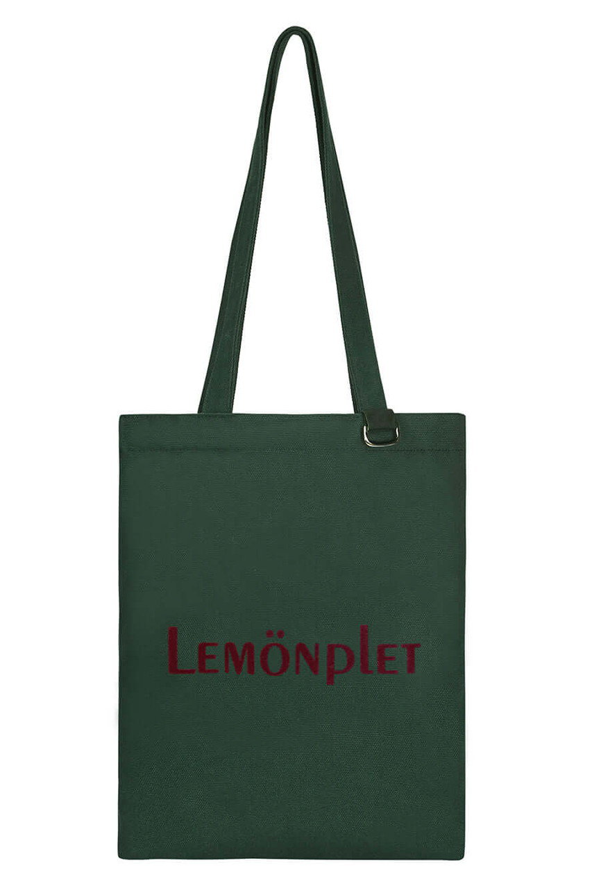 レモンプレット/LemonpletのLUMIE LOGO CANVAS BAG(フォレストグリーン＆ボルドー/LAC016KRACC)