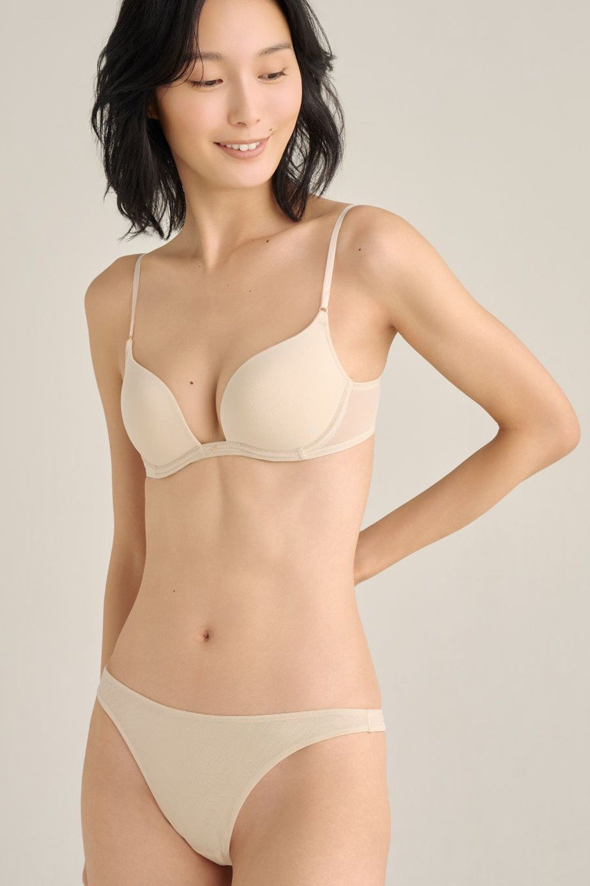 Yue(ユエ)｜Tバックショーツ/アイボリーベージュ の通販｜ELLESHOP