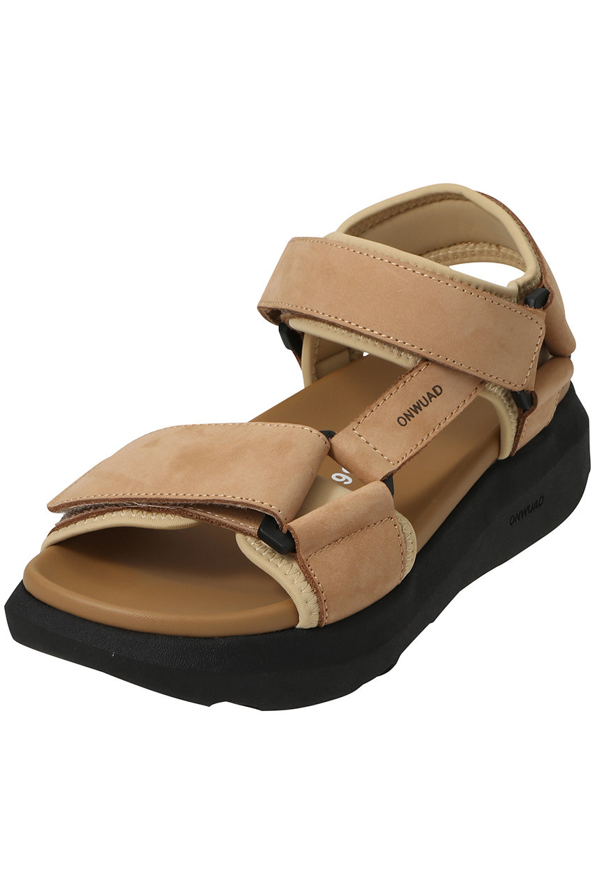 ONWUAD SCHON NUBUCK LEATHER サンダル (タン, 37(24)) オンウッド ELLE SHOP ONWUAD SCHON NUBUCK LEATHER サンダル (タン, 37(24)) オンウッド ELLE SHOP
