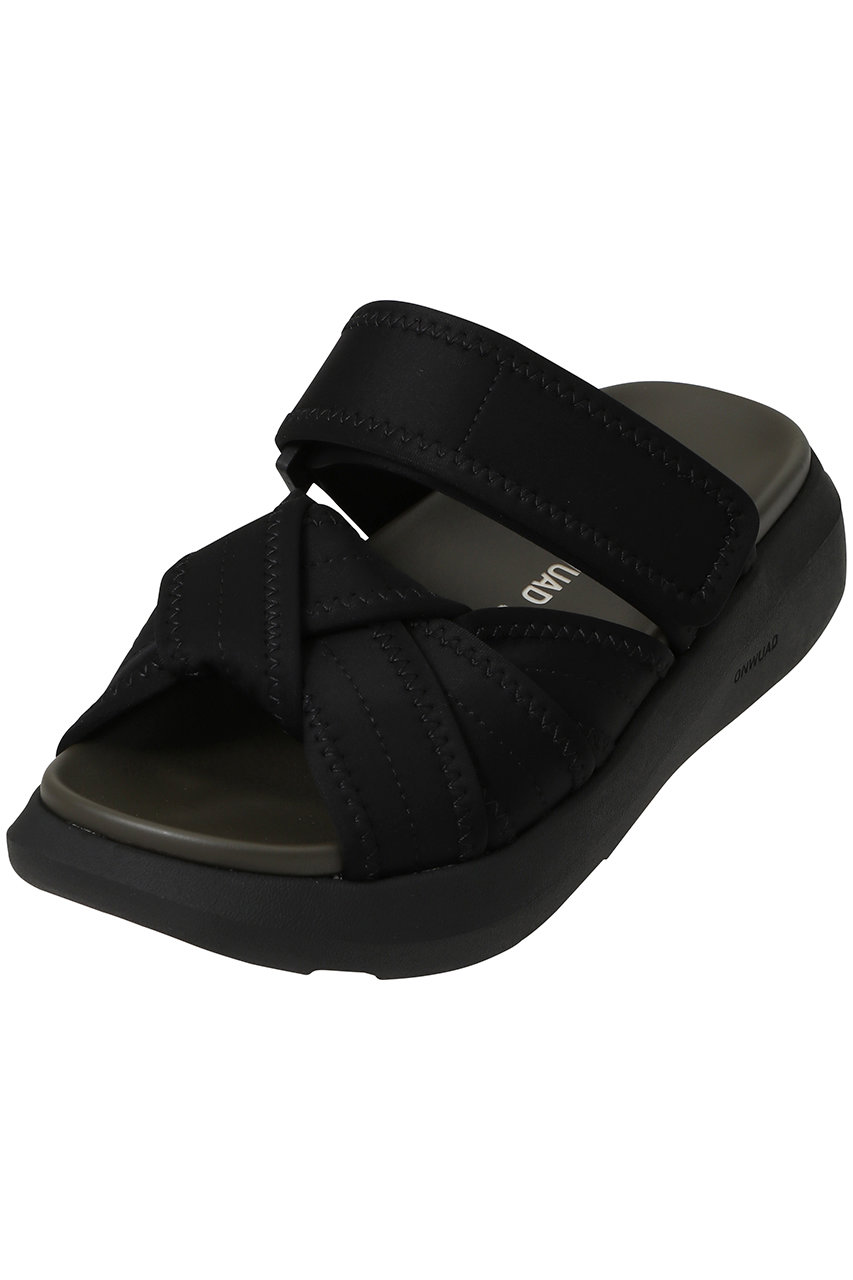 ONWUAD NOA サンダル (ブラック, 39(26)) オンウッド ELLE SHOP ONWUAD NOA サンダル (ブラック, 39(26)) オンウッド ELLE SHOP