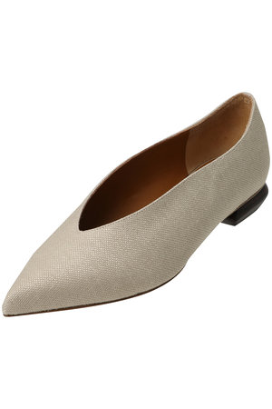 リュニック エ モア/L'unique et moiのVague.D ファブリックローヒールパンプス(130100/130101)