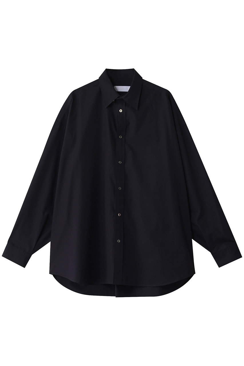 グラフペーパー/GraphpaperのHigh Count Broad L/S Oversized Regular Collar Shirt/シャツ(ネイビー/GL251-50281B)