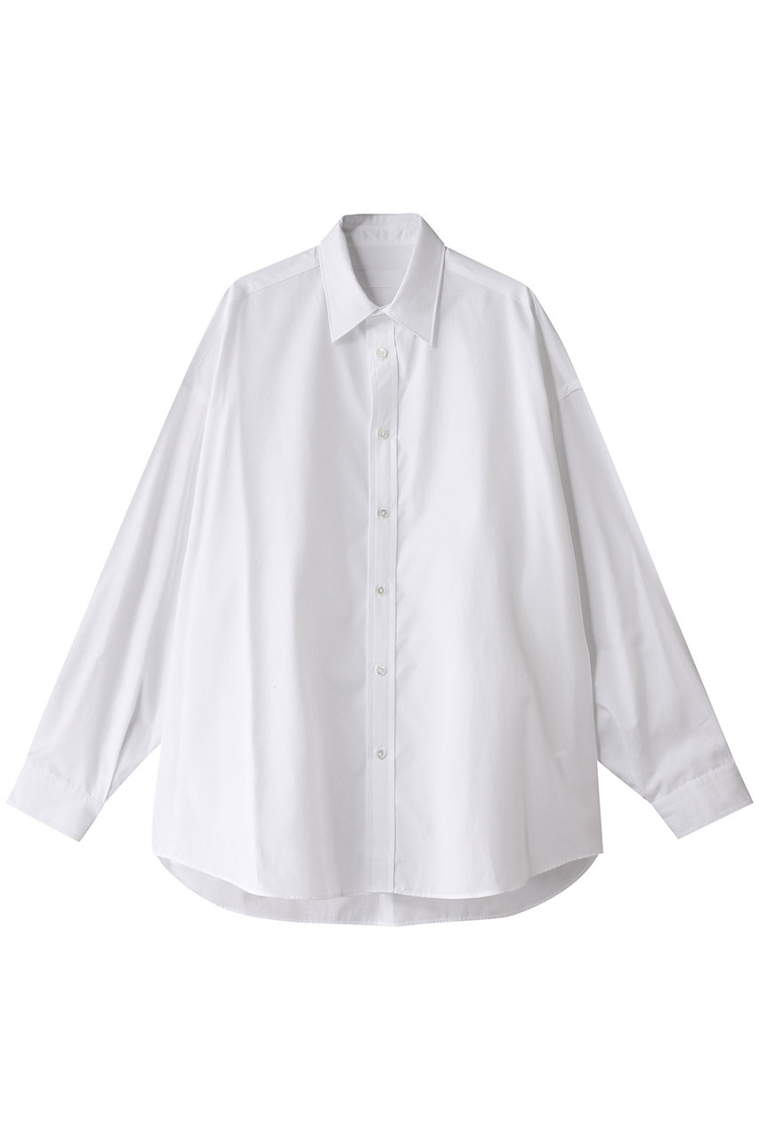 グラフペーパー/GraphpaperのHigh Count Broad L/S Oversized Regular Collar Shirt/シャツ(ホワイト/GL251-50281B)