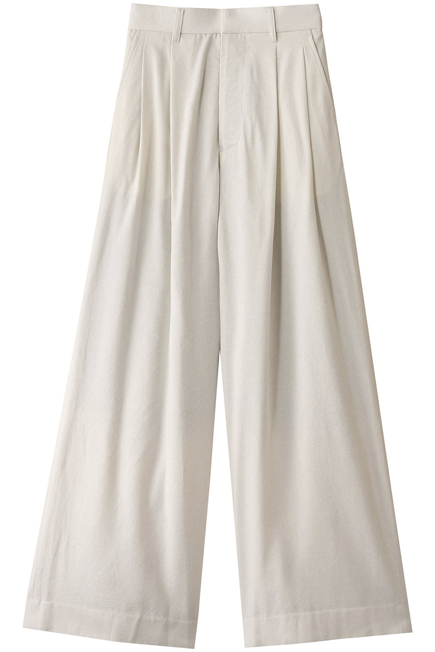 Graphpaper Silk Noil Viscose Two Tuck Wide Pants/パンツ (エクリュ, 0) グラフペーパー ELLE SHOP Graphpaper Silk Noil Viscose Two Tuck Wide Pants/パンツ (エクリュ, 0) グラフペーパー ELLE SHOP