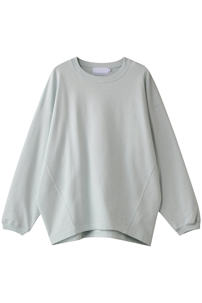 グラフペーパー/GraphpaperのHigh Gauge Soft Terry Panel Line Crew Neck/スウェット(ペールグリーン/GL251-70237)