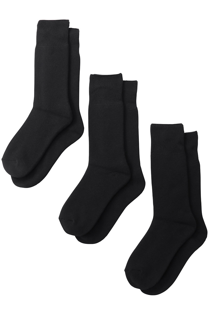 グラフペーパー/GraphpaperのGraphpaper 3-Pack Socks/ソックス(ブラック/GU251-90227B)