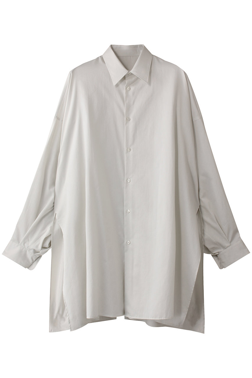 Graphpaper Silicon Poplin Deep Slit Regular Collar Shirt/シャツ (エクリュ, 00) グラフペーパー ELLE SHOP Graphpaper Silicon Poplin Deep Slit Regular Collar Shirt/シャツ (エクリュ, 00) グラフペーパー ELLE SHOP