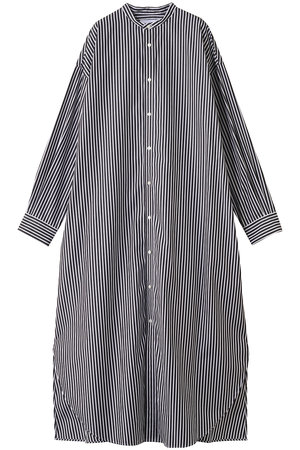 グラフペーパー/GraphpaperのHigh Count Broad Oversized Band Collar Shirt Dress/シャツドレス(110500/110503)