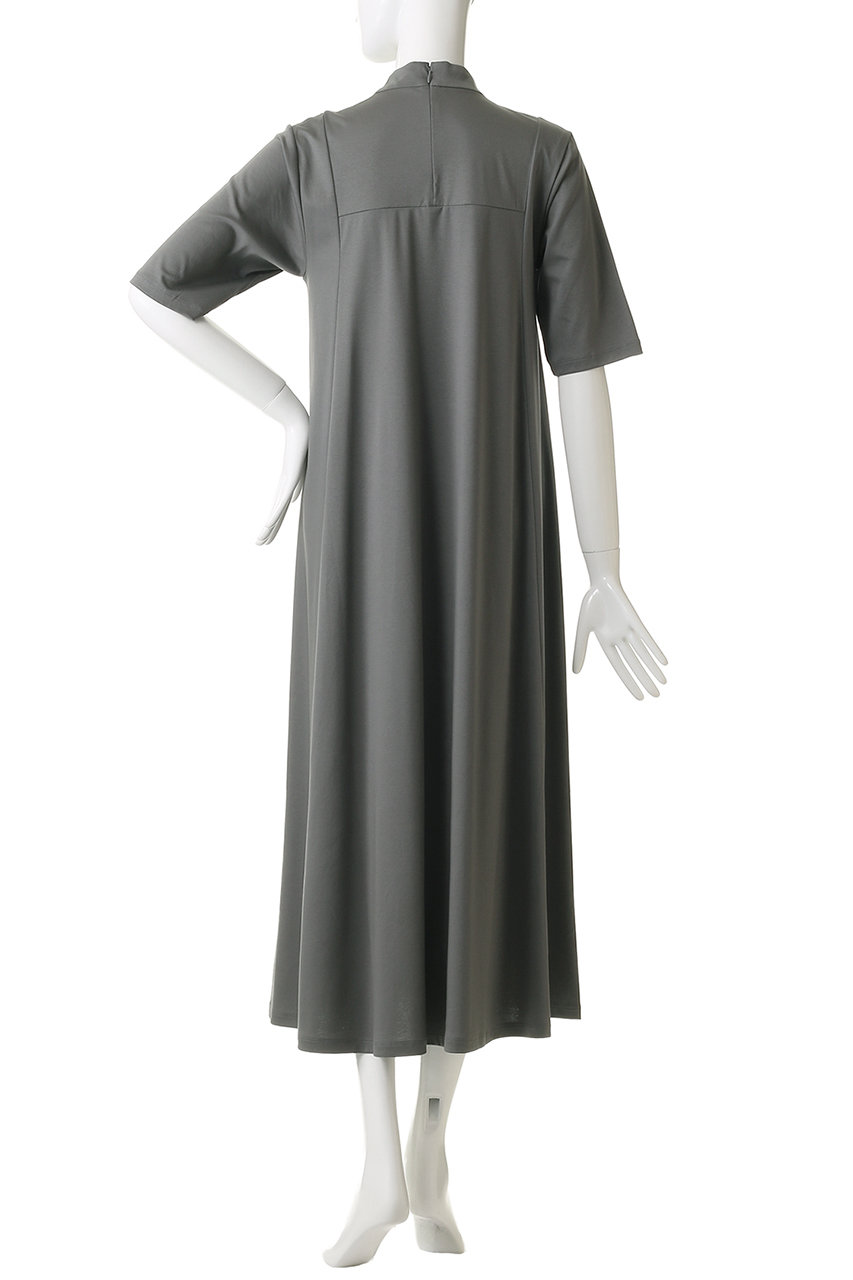Graphpaper(グラフペーパー)｜Fine Smooth Mock Neck Panel Line Dress