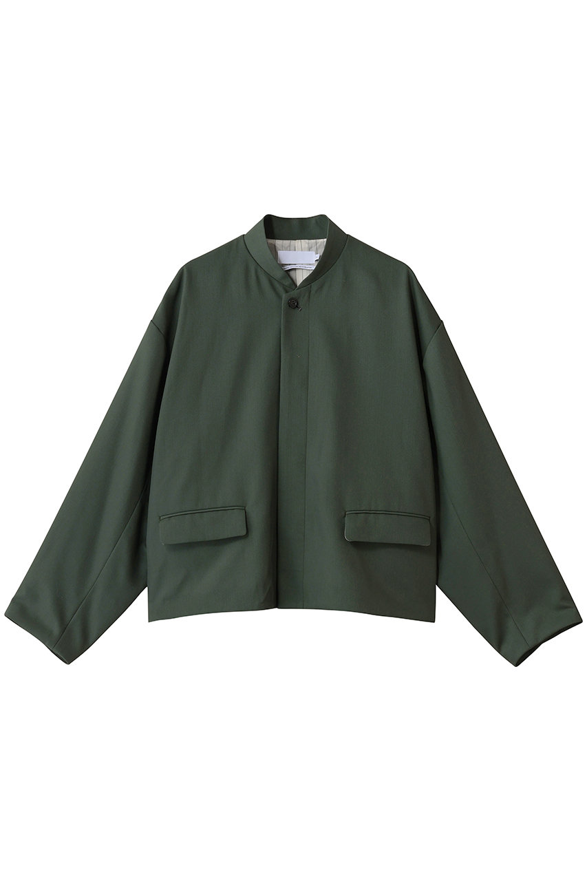 Graphpaper Techno Wool Nylon Stand Collar Short Jacket/ショートジャケット (グリーン, 00) グラフペーパー ELLE SHOP Graphpaper Techno Wool Nylon Stand Collar Short Jacket/ショートジャケット (グリーン, 00) グラフペーパー ELLE SHOP