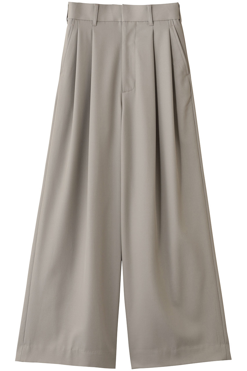 Graphpaper Techno Wool Nylon Two Tuck Wide Pants/ワイドパンツ (グレージュ, 00) グラフペーパー ELLE SHOP Graphpaper Techno Wool Nylon Two Tuck Wide Pants/ワイドパンツ (グレージュ, 00) グラフペーパー ELLE SHOP