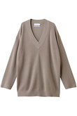 Mercerized Fine Wool Oversized V Neck Knit/ニット