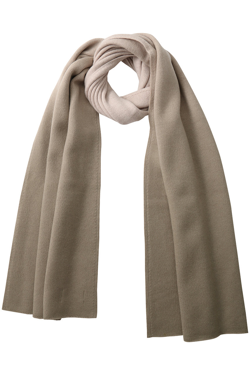 グラフペーパー/Graphpaperの【UNISEX】Gradient Dyed Wool Knit Scarf/ニットスカーフ(グレージュ/GU253-90494)