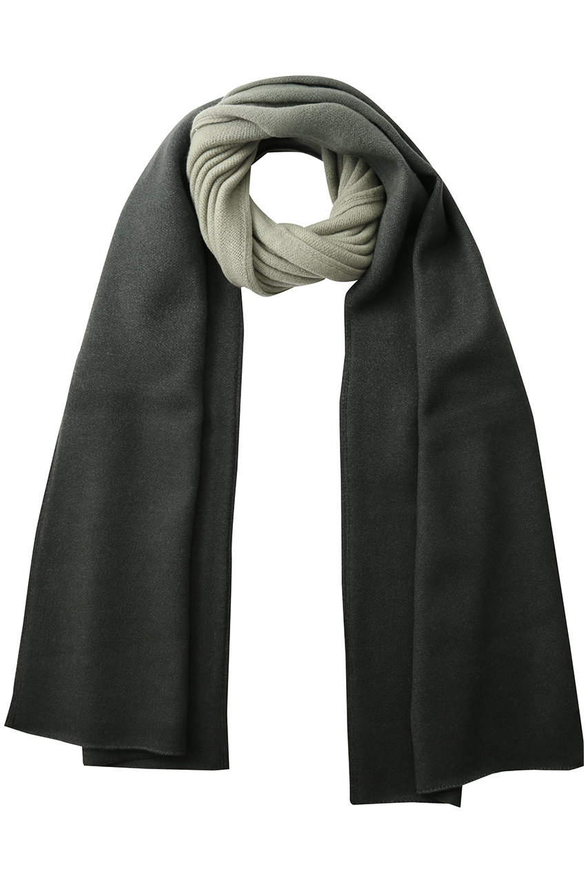 グラフペーパー/Graphpaperの【UNISEX】Gradient Dyed Wool Knit Scarf/ニットスカーフ(グリーン/GU253-90494)