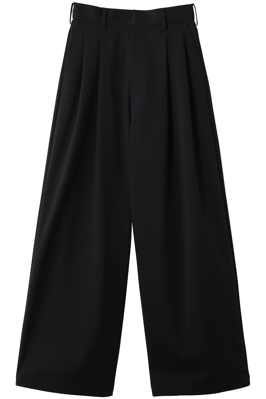 グラフペーパー/GraphpaperのCompact Ponte Two Tuck Wide Pants(BLACK/GL261-40044B)