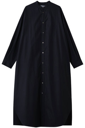 グラフペーパー/GraphpaperのHigh Count Broad Oversized Band Collar Shirt Dress(110500/110503)