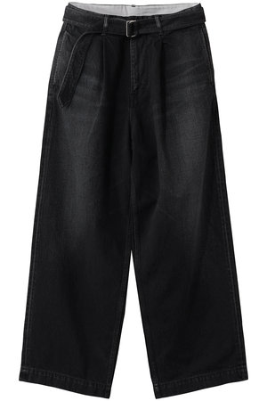 グラフペーパー/Graphpaperの【UNISEX】Selvage Denim Belted Pants(110600/110604)