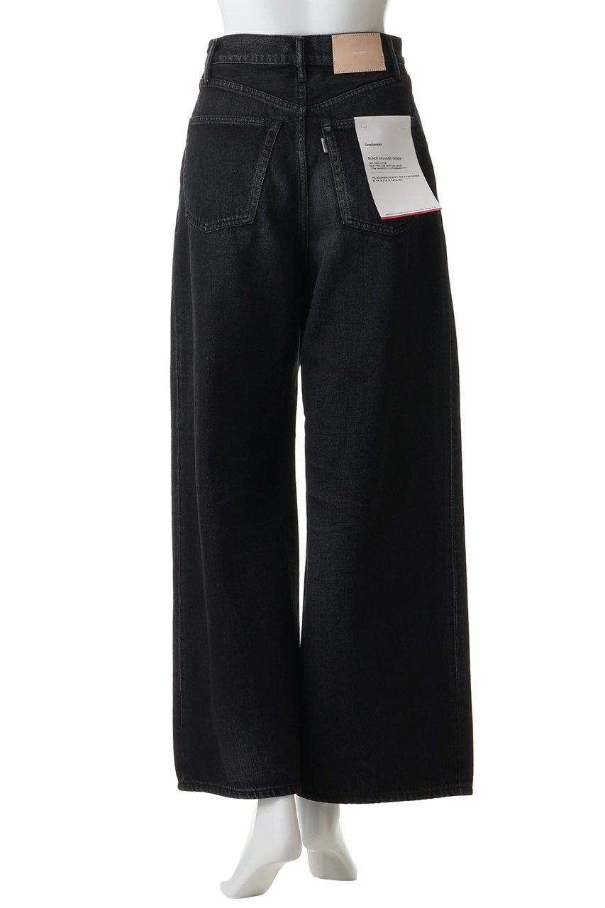 値下げGraphpaper レショップ別注 Oversized Trousers Graphpaper(グラフペーパー)｜Selvage Denim Two Tuck Wide Pants
