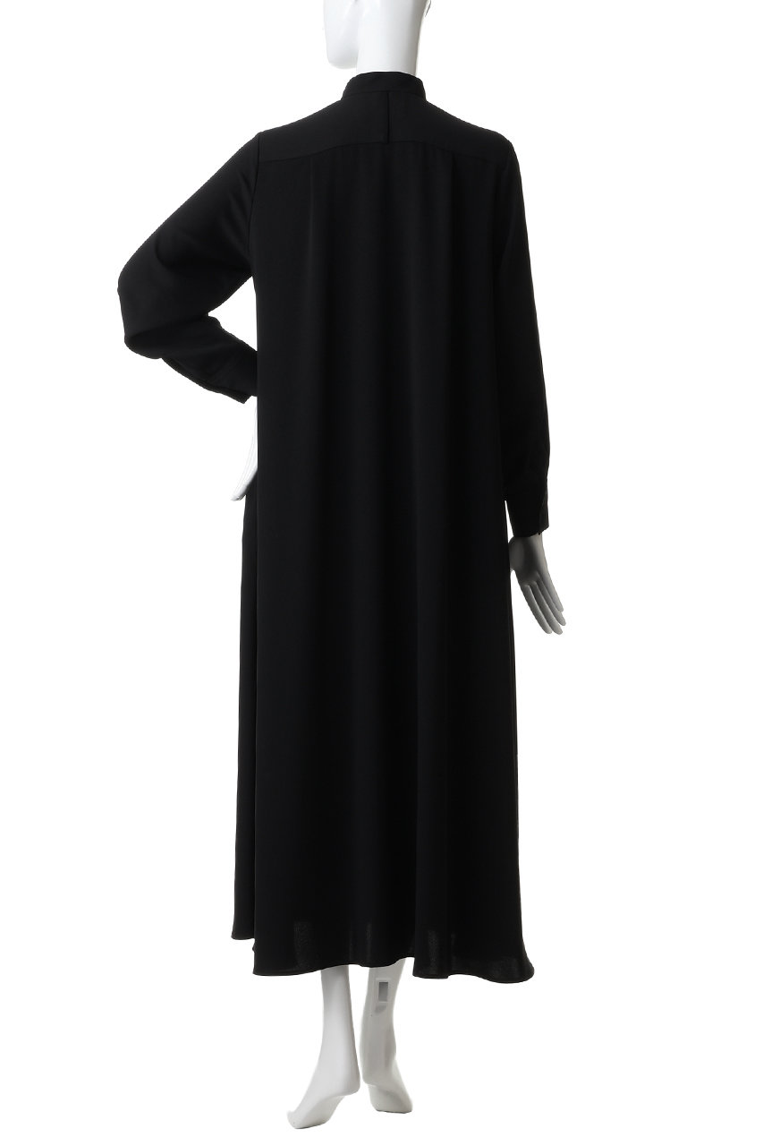 Graphpaper(グラフペーパー)｜Satin Band Collar Dress/BLACK の通販