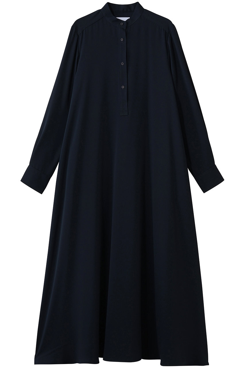グラフペーパー/GraphpaperのSatin Band Collar Dress(NAVY/GL261-60074B)