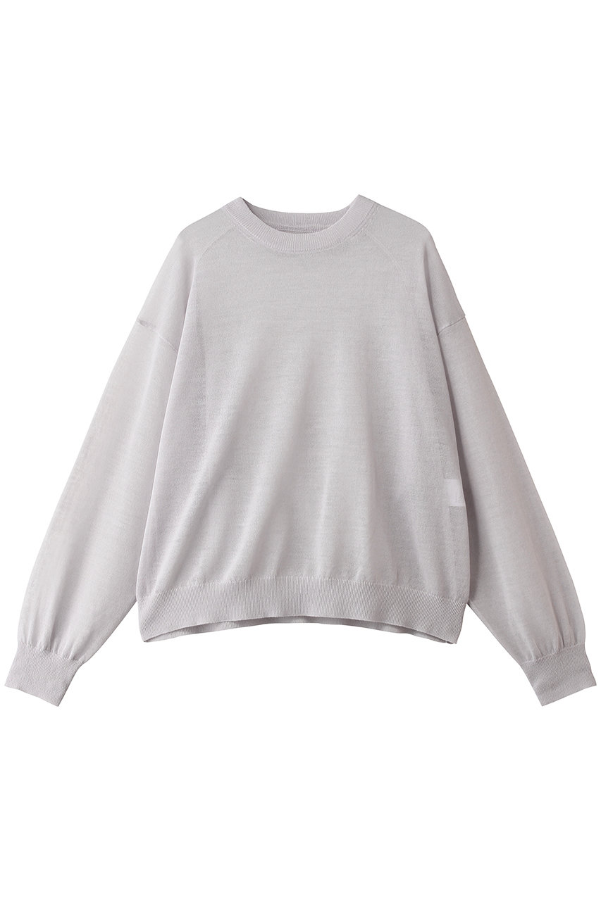 グラフペーパー/GraphpaperのCoiled Wool Nylon Oversized Crew Neck Knit(PEARL WHITE/GL261-80430)
