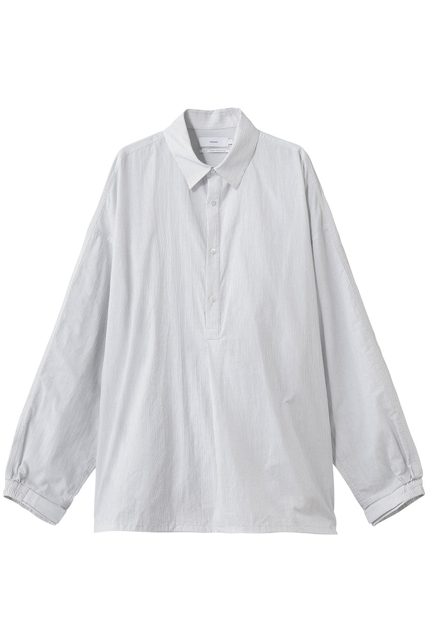 グラフペーパー/Graphpaperの【UNISEX】Seersucker Pullover Shirt(WHITE/GU261-50445)