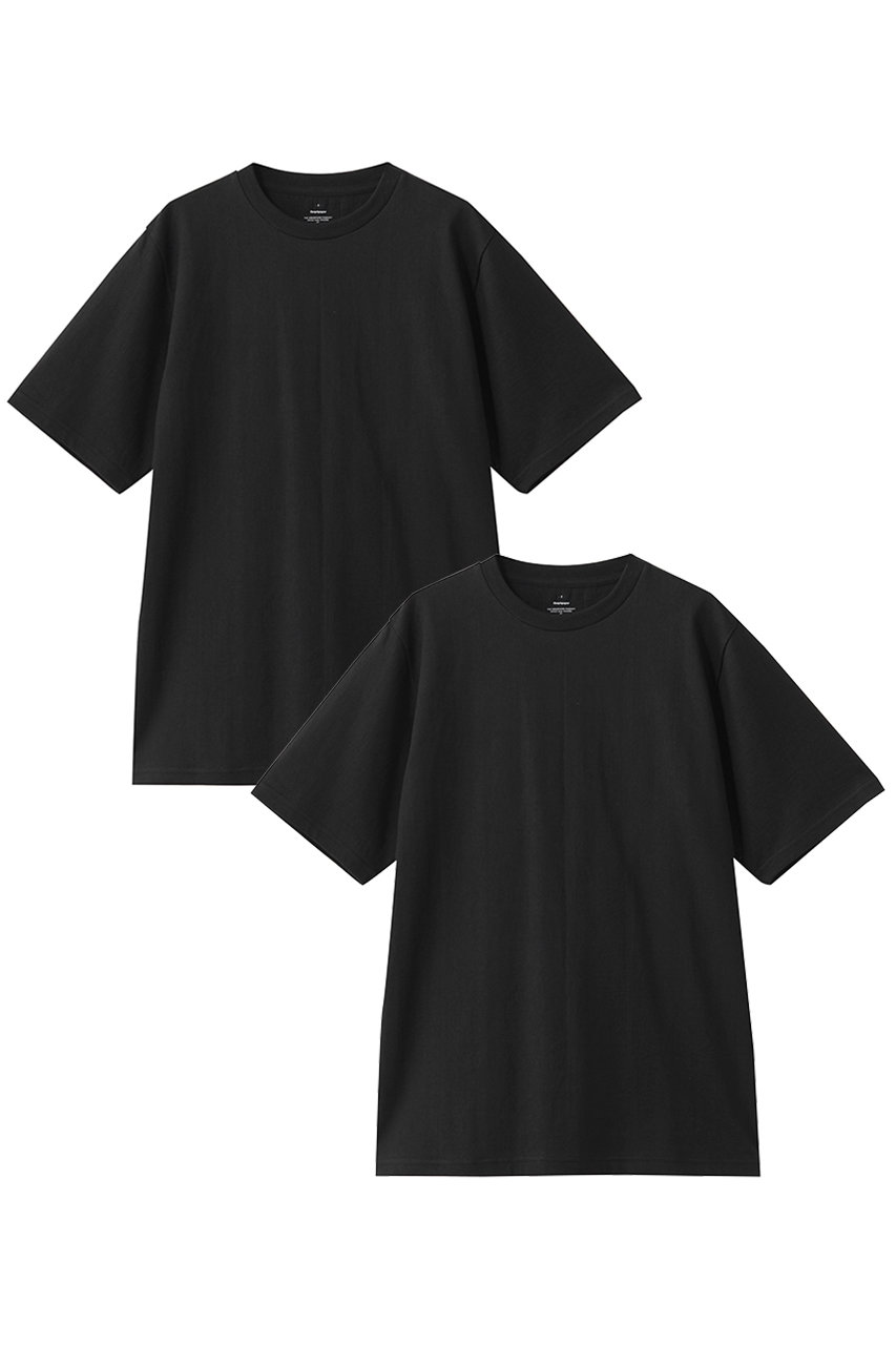 グラフペーパー/Graphpaperの【UNISEX】2-Pack Crew Neck Tee(BLACK/GU261-70109B)
