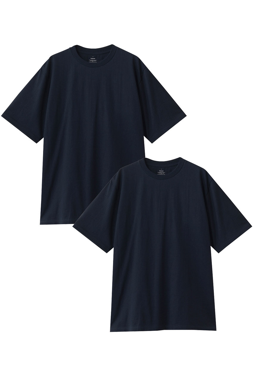 グラフペーパー/Graphpaperの【UNISEX】2-Pack Crew Neck Tee(NAVY/GU261-70109B)