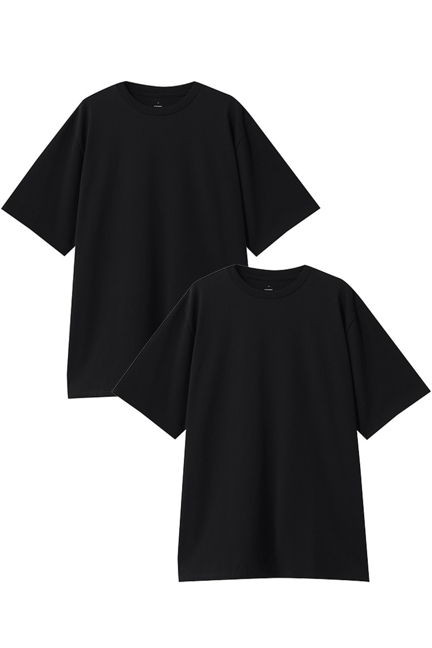 グラフペーパー/Graphpaperの【UNISEX】DRY 2-Pack Crew Neck Tee(BLACK/GU261-70118B)