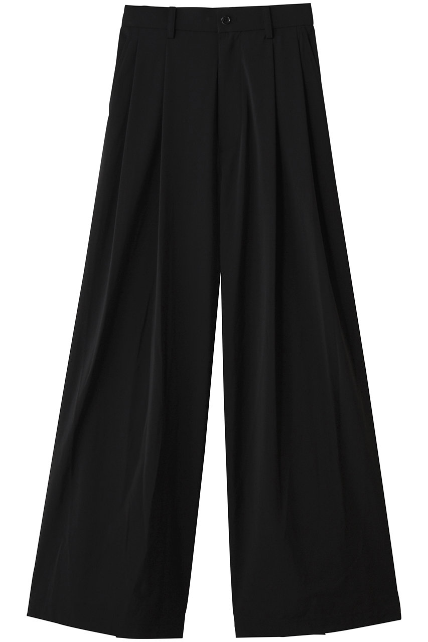 グラフペーパー/GraphpaperのFlex Tricot Two Tuck Wide Pants(BLACK/GL262-40024)