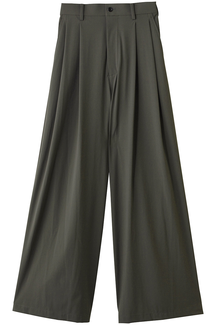 グラフペーパー/GraphpaperのFlex Tricot Two Tuck Wide Pants(GRAY/GL262-40024)