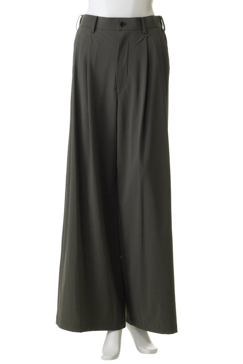 Graphpaper(グラフペーパー)｜Flex Tricot Two Tuck Wide Pants/GRAY