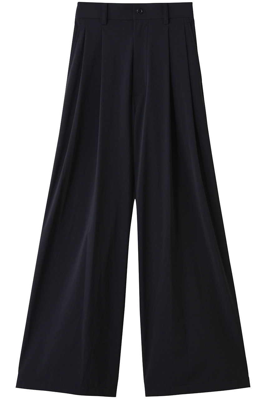 グラフペーパー/GraphpaperのFlex Tricot Two Tuck Wide Pants(NAVY/GL262-40024)