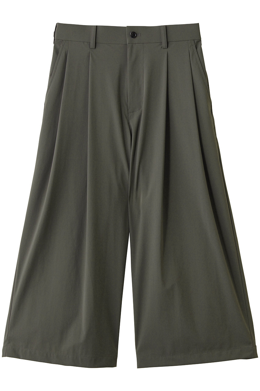 グラフペーパー/GraphpaperのFlex Tricot Two Tuck Wide Cropped Pants(GRAY/GL262-40025)