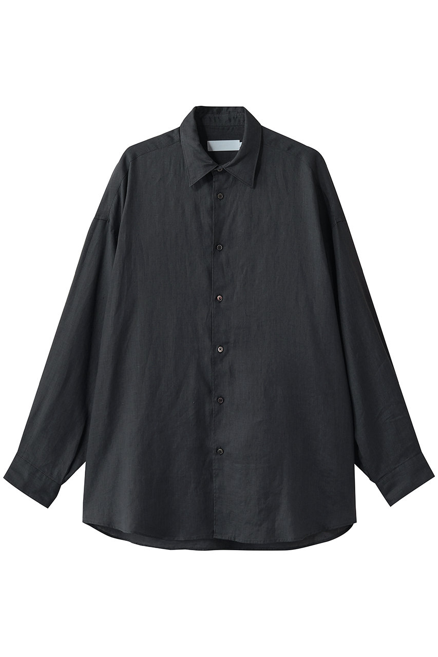 グラフペーパー/GraphpaperのLinen L/S Oversized Regular Collar Shirt(C.GRAY/GL262-50043B)