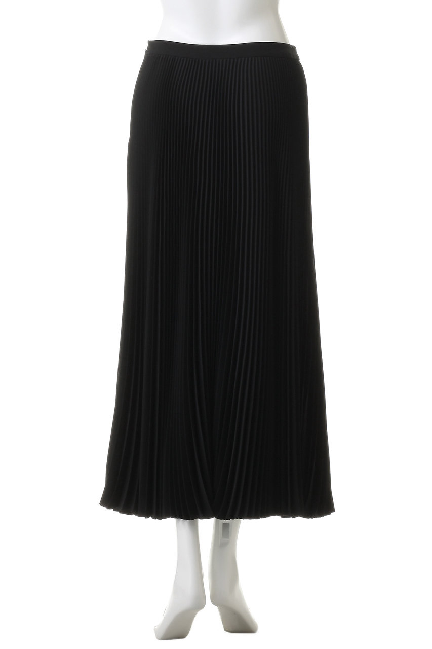 Graphpaper(グラフペーパー)｜Satin Pleats Skirt/BLACK の通販