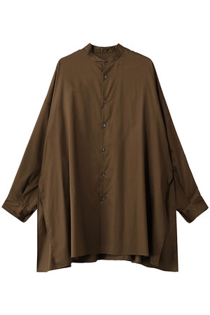 グラフペーパー/GraphpaperのSilicon Poplin Deep Slit Band Collar Shirt(110400/110403)