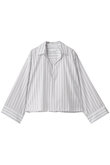 SIDOGRAS Brown Stripe Short Skipper Blouse