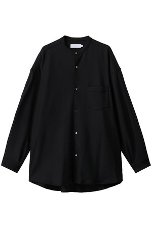 グラフペーパー/Graphpaperの【UNISEX】Wool Smooth Flannel Oversized Band Collar Shirt(110400/110403)