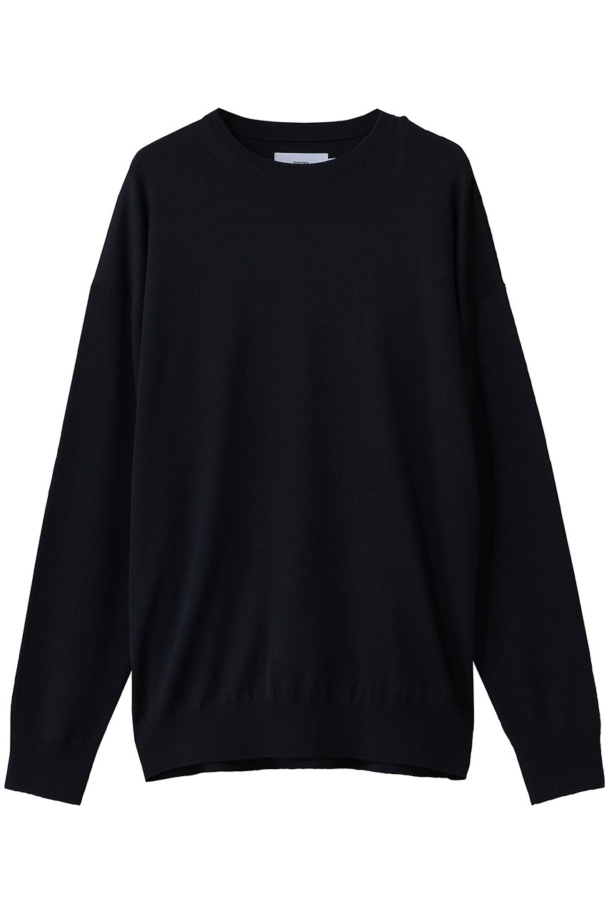 Graphpaper 【UNISEX】High Gauge L/S Oversized Crew Neck Knit (NAVY, 2) グラフペーパー ELLE SHOP