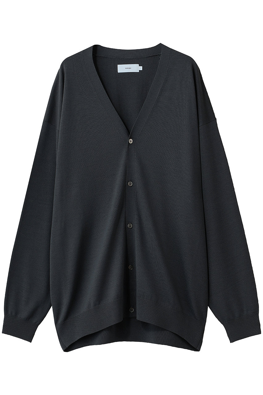 グラフペーパー/Graphpaperの【UNISEX】High Gauge Knit Oversized Cardigan(GRAY/GU263-80558B)