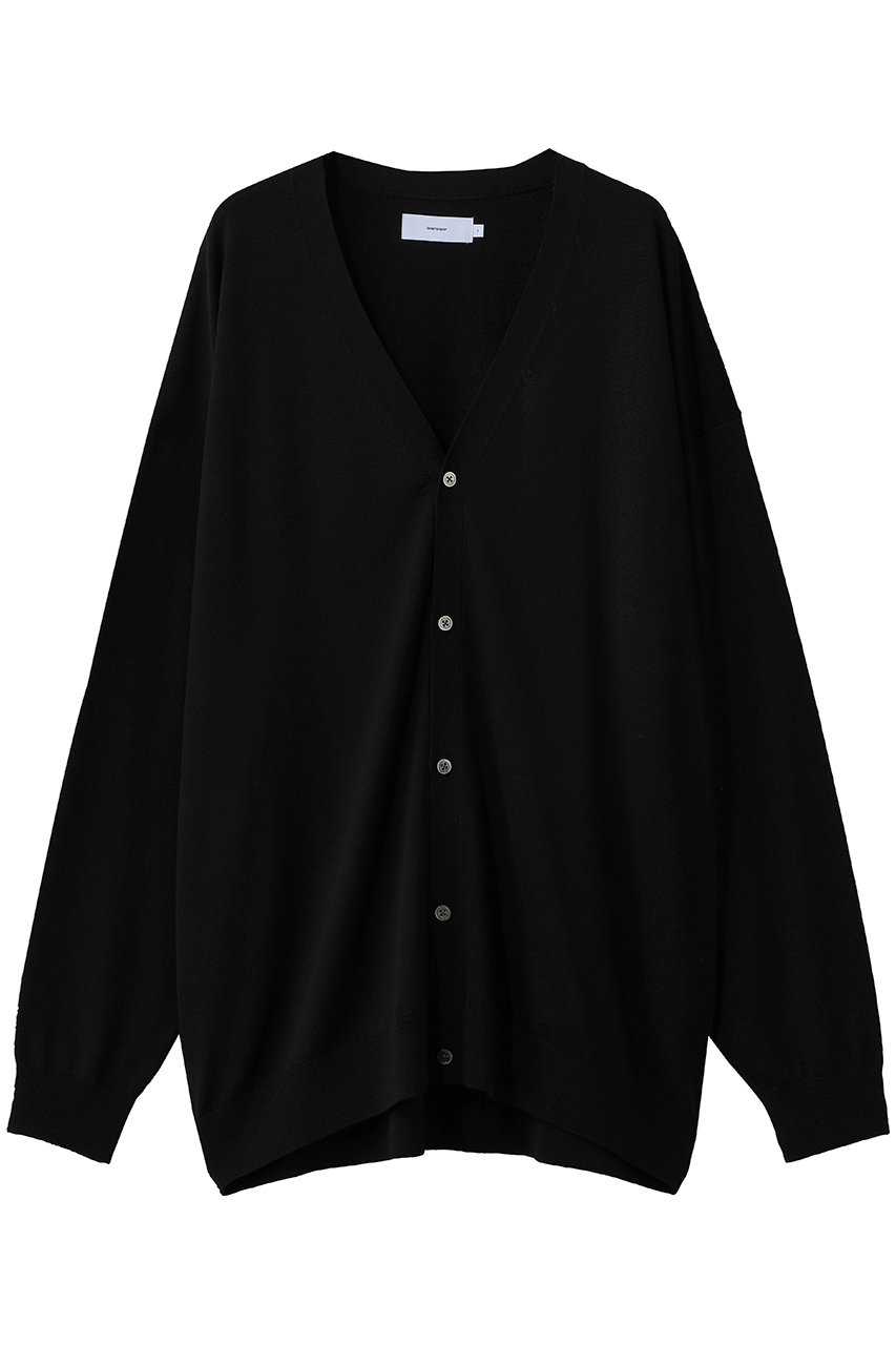 グラフペーパー/Graphpaperの【UNISEX】High Gauge Knit Oversized Cardigan(BLACK/GU263-80558B)