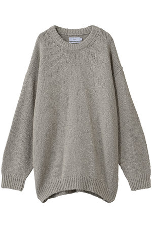 グラフペーパー/Graphpaperの【UNISEX】Cotton Wool Slub Oversized Crew Neck Knit(110300/110301)