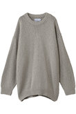 【UNISEX】Cotton Wool Slub Oversized Crew Neck Knit